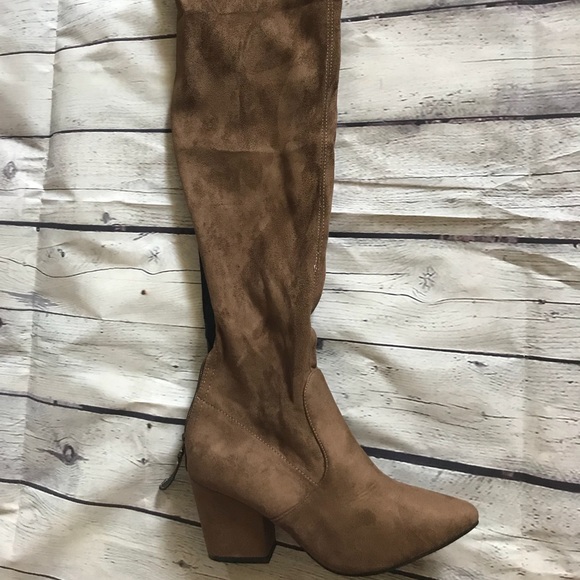 The MOST Popular OTK Over The Knee Boots - Tan - Picture 4 of 4